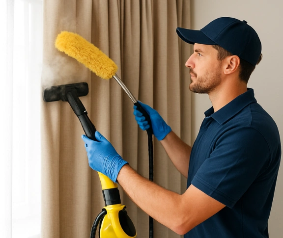 Trusted residential curtain cleaning technician Matty Curtain Cleaning mitcham-vic QLD