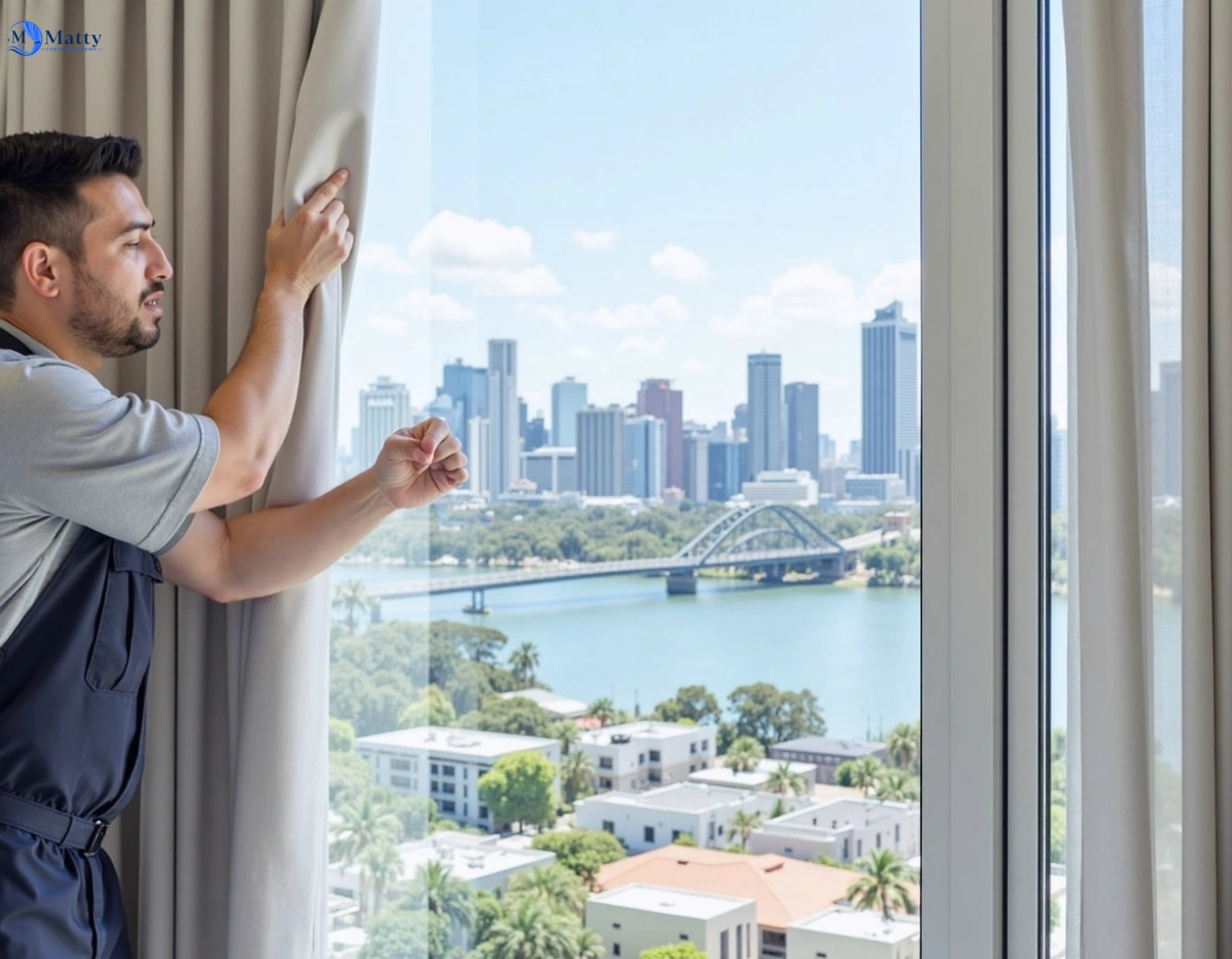 Professional curtain steam cleaning service mitcham-vic QLD by Matty Curtain Cleaning